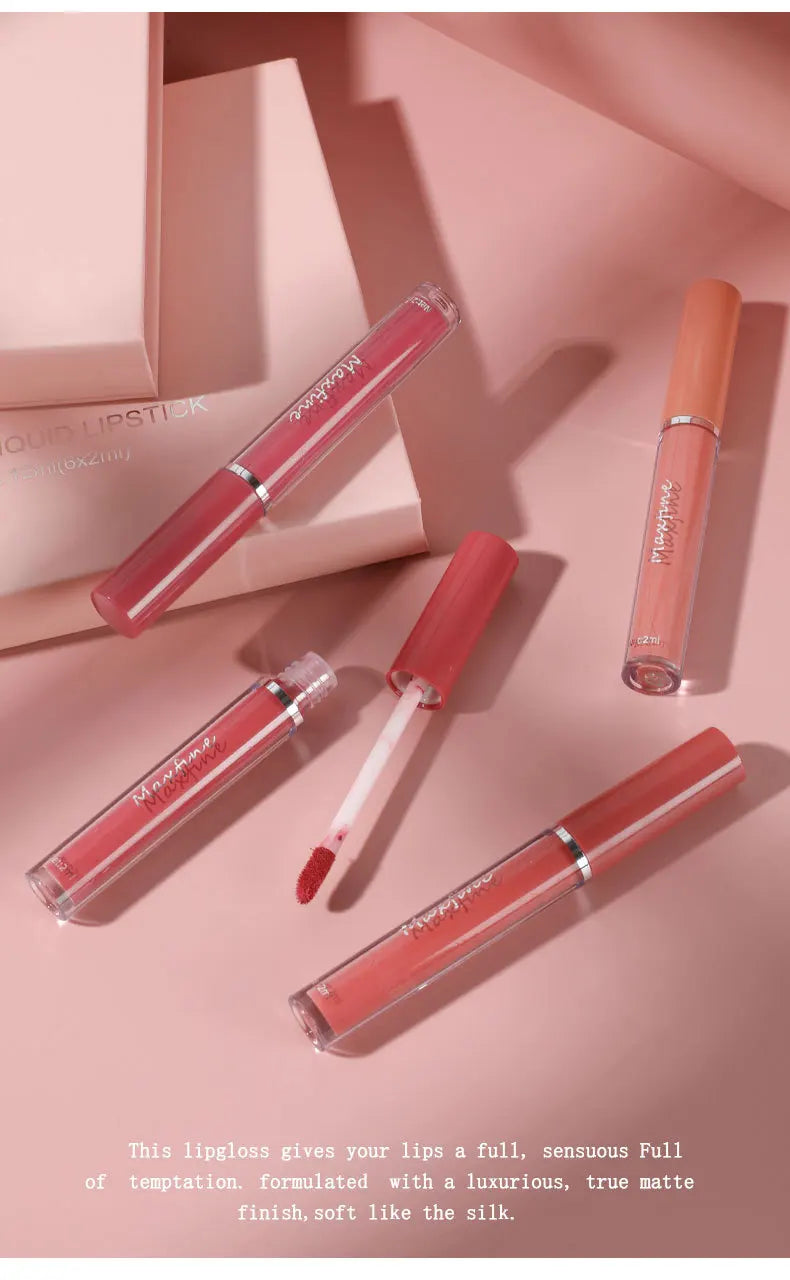 Matte Velvet Lip Gloss Waterproof Moisturizing Long lasting Liquid Lipstick