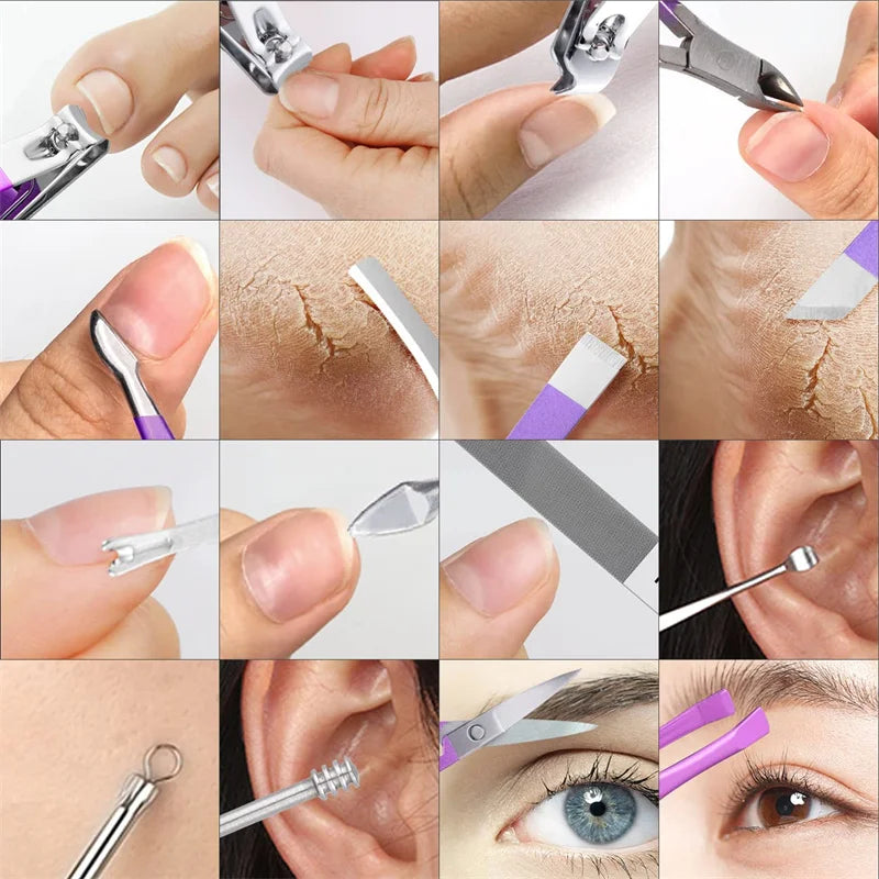 Manicure Set (16-in-1) – Professional Stainless Steel Pedicure & Grooming Kit