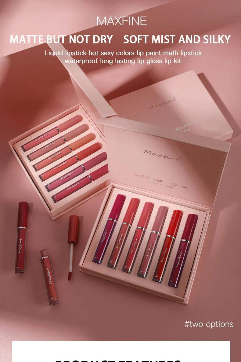 Matte Velvet Lip Gloss Waterproof Moisturizing Long lasting Liquid Lipstick