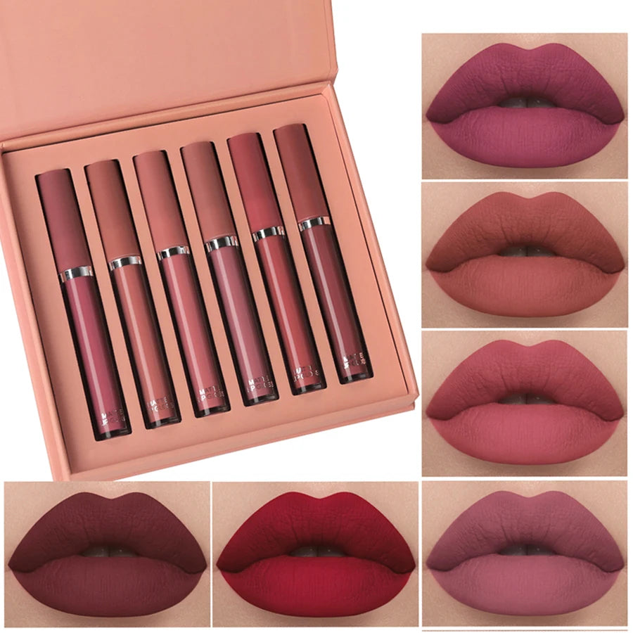 Matte Velvet Lip Gloss Waterproof Moisturizing Long lasting Liquid Lipstick