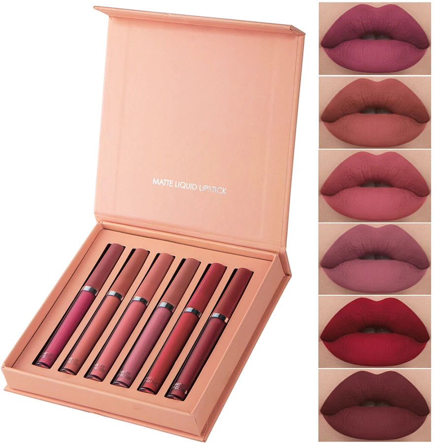 Matte Velvet Lip Gloss Waterproof Moisturizing Long lasting Liquid Lipstick