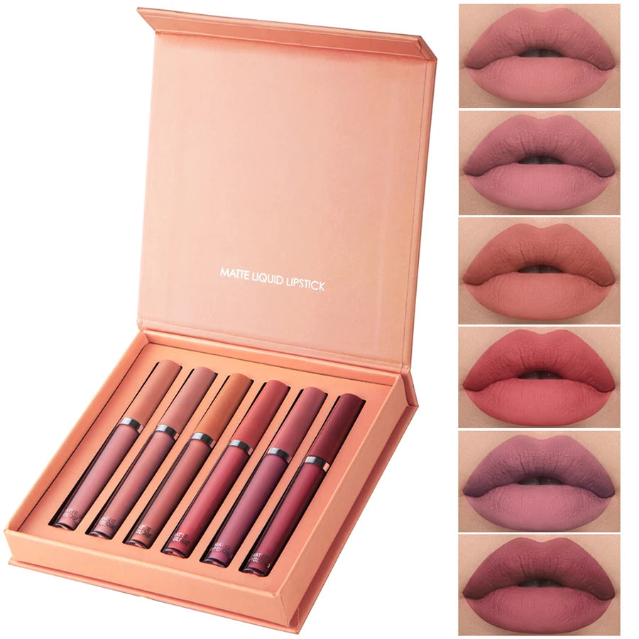 Matte Velvet Lip Gloss Waterproof Moisturizing Long lasting Liquid Lipstick
