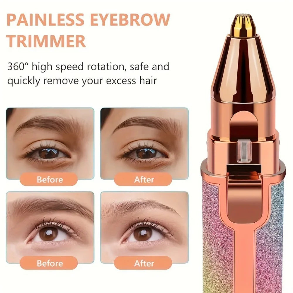 2 in 1 Electric Eyebrow Trimmer & Hair Remover for all parts use in pen Flawless