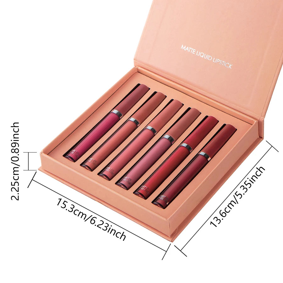 Matte Velvet Lip Gloss Waterproof Moisturizing Long lasting Liquid Lipstick