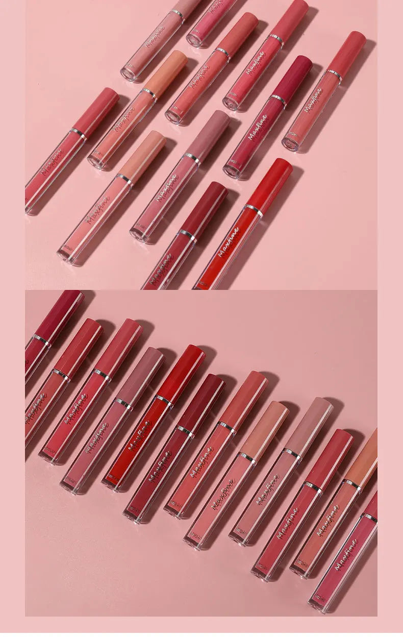 Matte Velvet Lip Gloss Waterproof Moisturizing Long lasting Liquid Lipstick