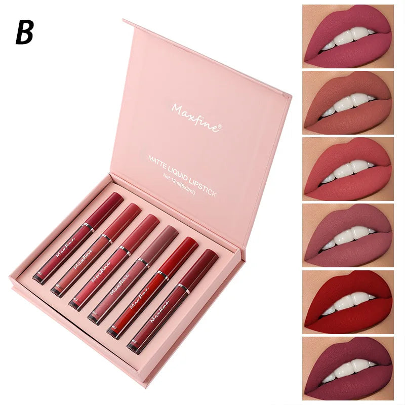 Matte Velvet Lip Gloss Waterproof Moisturizing Long lasting Liquid Lipstick