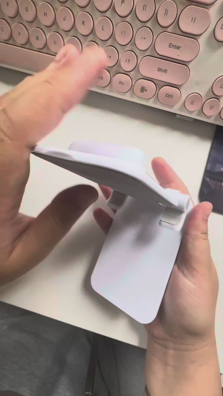 Foldable Phone Stand Black White ABS Plastic